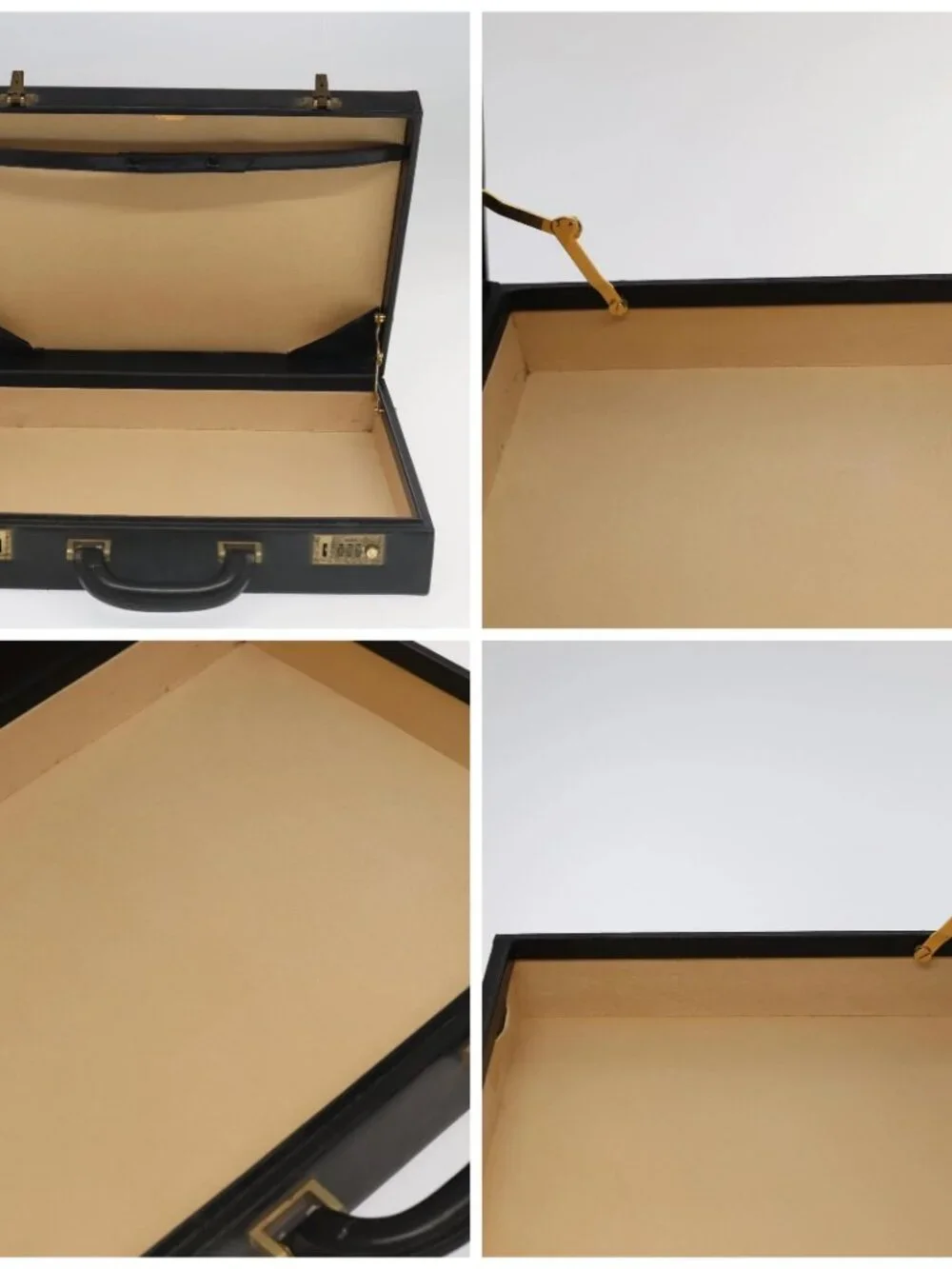 GUCCI Business Bag Leather Black Auth 93060